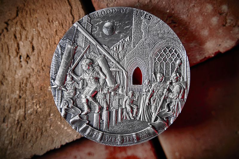 srebrna moneta 1 kg krew elfów wiedźmin